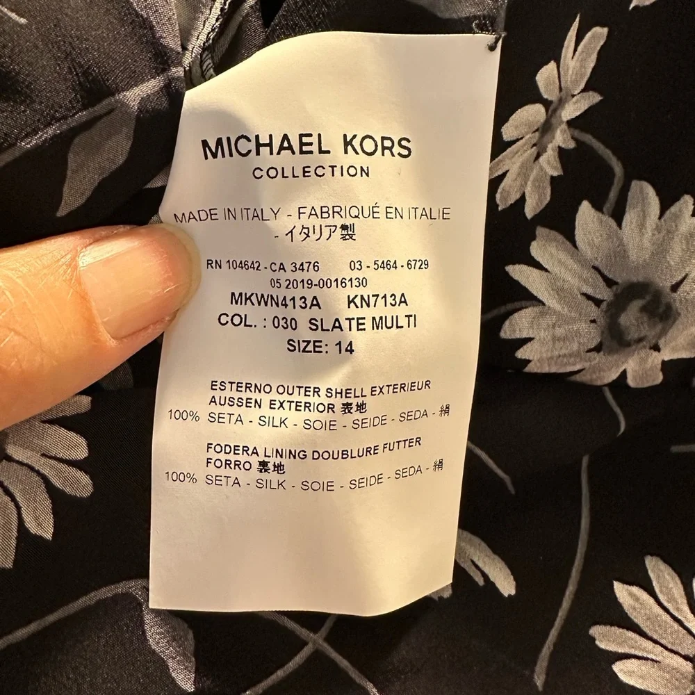 Michael Kors Collection Daisy Silk Crepe De Chine Handkerchief Slip Dress - Picture 9 of 10